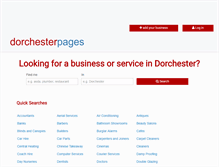 Tablet Screenshot of dorchesterpages.co.uk